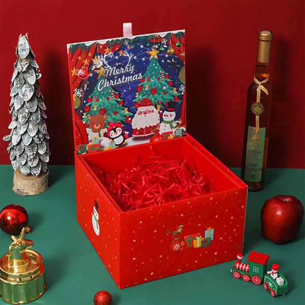 Decora??o de papel?o personalizado caixa de embalagem de papel de presente de Natal por atacado